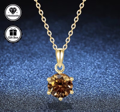 1ct moissanit halskette - moissanit,
