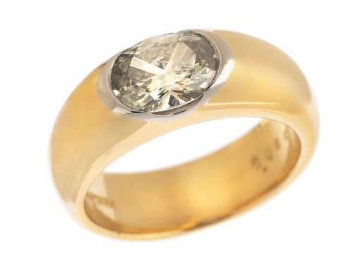 Ring 18kt gelbgold diamant - 18kt,