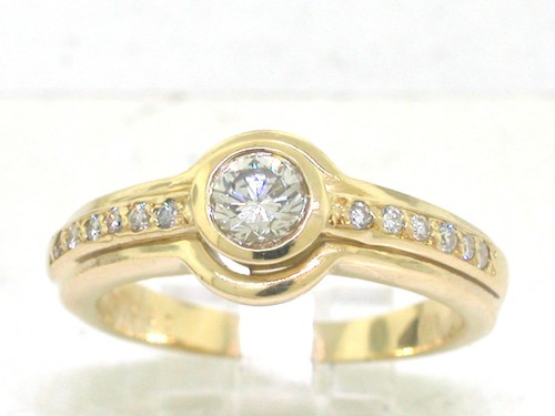 Brillant ring 750 gelbgold - ring,