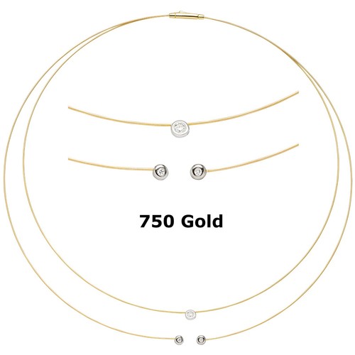 Doppel collier 750er - 750er, gold
