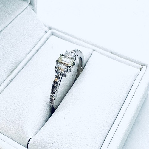 750 weißgold ring diamanten - 750,