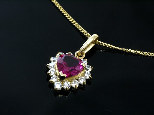 Goldkette mit herz anhänger - goldkette,