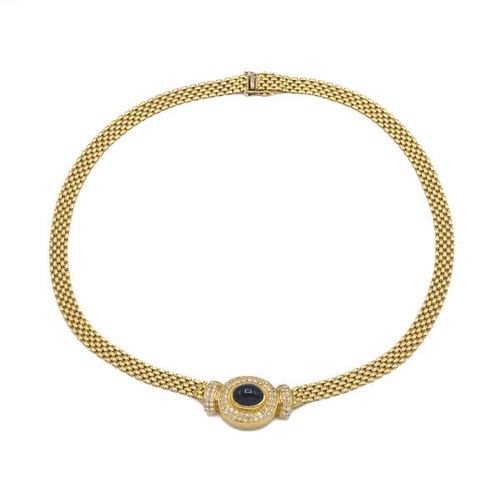 Collier kette mit safir - collier,