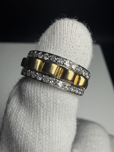 750er goldring bicolor mit - goldring,