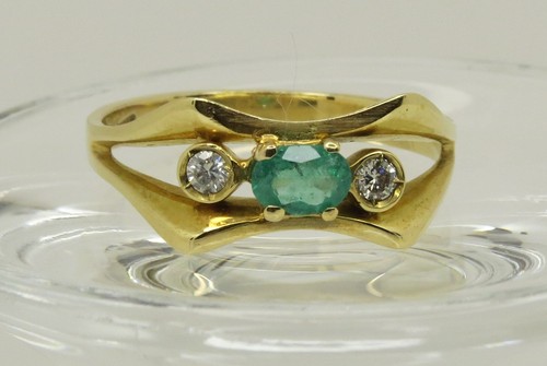 Smaragd brillant ring - , rw