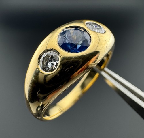 Saphir ring 750 - saphir, gelbgold