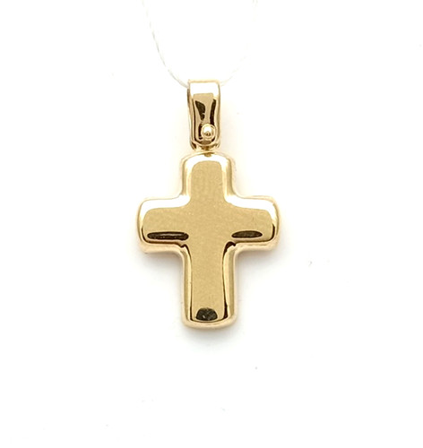 Kreuz anhänger gelbgold - kreuz, 18
