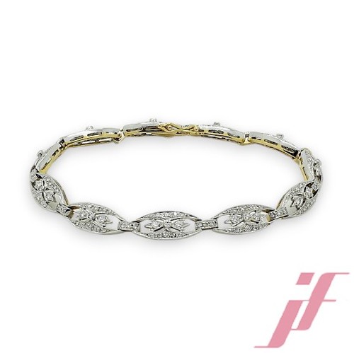 Armband 750 gelb weißgold - 750,