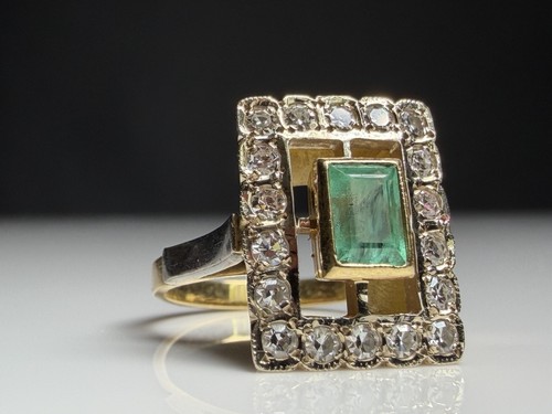 Art déco ring - 750, gold